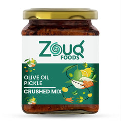 Zouq Mixed Crushed Pickle in Olive Oil – 390 grams