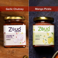 Garlic Chutney & Mango Pickle (Pack of 2) 1 Kilogram