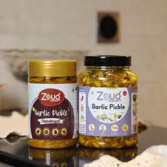 ZouqFoods Garlic Pickle in Mustard Oil – 800g Pack | Authentic Lehsan Achar with Desi Taste