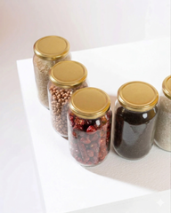 1000 ML Empty Big Pantry - Pack Of 04 to 16 (Glass Jars)