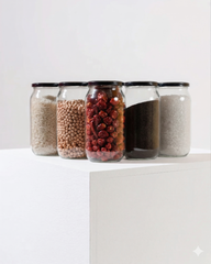 1000 ML Empty Big Pantry - Pack Of 04 to 16 (Glass Jars)