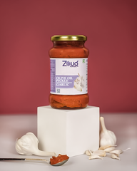 Zouq Garlic Pickle in Olive Oil 1000 Grams - A Flavorful Blend of Garlic Infused in Premium Olive Oil