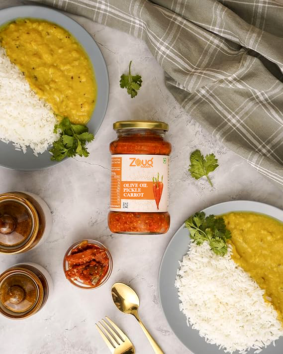 Zouq Carrot Pickle in Olive Oil 1.2 Kilograms - A Flavorful Fusion Infused with Premium Olive Oil