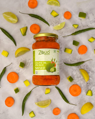 Zouq Mixed Pickle in Olive Oil 1000 Grams - A Diverse Fusion Infused with Premium Olive Oil