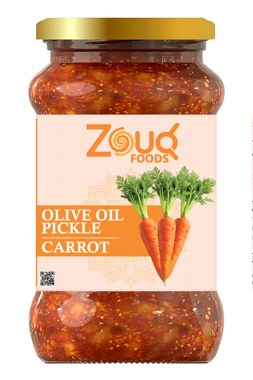 Zouq Carrot Pickle in Olive Oil 1.2 Kilograms - A Flavorful Fusion Infused with Premium Olive Oil