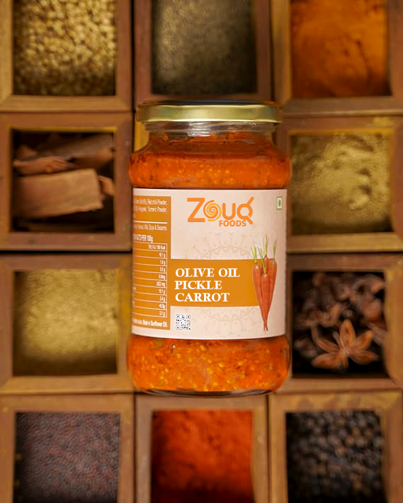 Zouq Carrot Pickle in Olive Oil 1.2 Kilograms - A Flavorful Fusion Infused with Premium Olive Oil