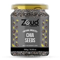 Zouq Natural Unsalted Chia Seeds – 300 Grams