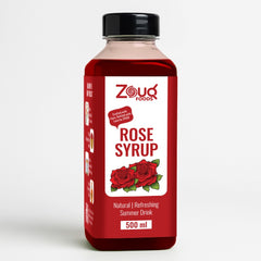 Zouq Foods Rose Syrup – Natural Arq-e-Gulab Floral Syrup (500 ml)