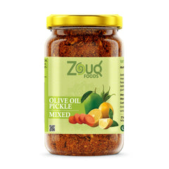 Zouq Mixed Pickle in Olive Oil 1000 Grams - A Diverse Fusion Infused with Premium Olive Oil