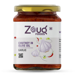 Zouq Garlic Chutney in Olive Oil 390 Grams - A Flavorful Blend for Every Dish