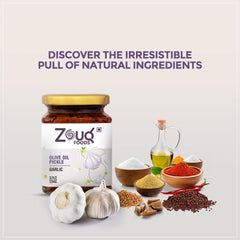 Zouq Garlic Pickle in Olive Oil 390 Grams