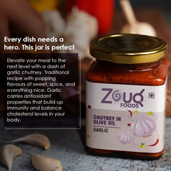Zouq Garlic Chutney in Olive Oil 390 Grams - A Flavorful Blend for Every Dish