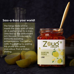 Zouq Lime Pickle in Olive Oil 390 Grams