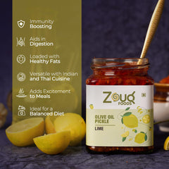 Zouq Lime Pickle in Olive Oil 390 Grams