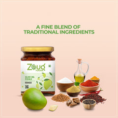 Zouq Foods Mango Pickle Combo Made In Olive Oil Pack Of 2 (Mango Pickle 390 Gm + Mixed Pickle 390 Gm)