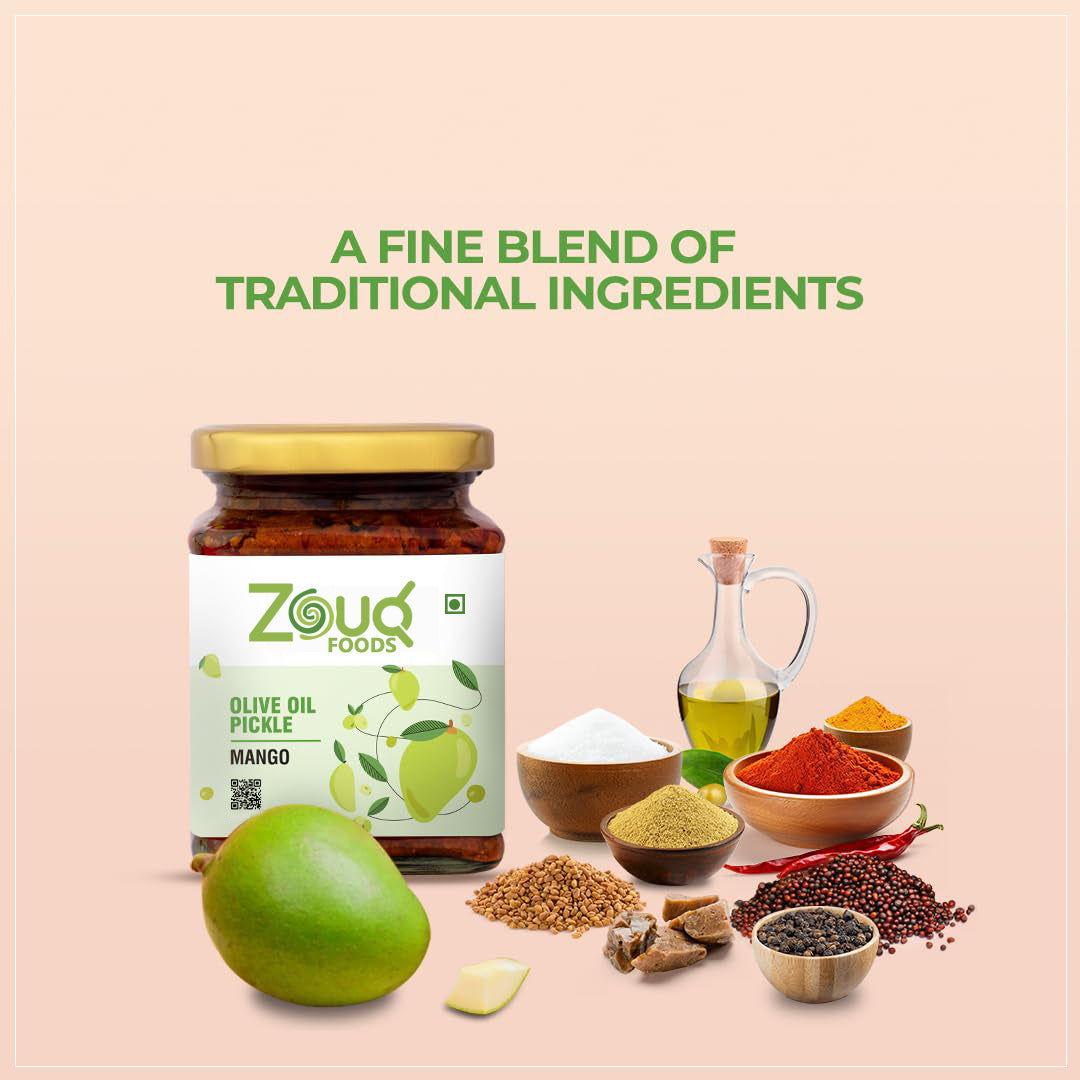 Zouq Mango Pickle in Olive Oil 390 Grams