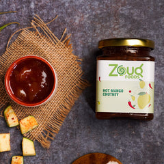 Zouq Hot Mango Chutney 390 Grams - A Spicy Delight Crafted in Olive Oil