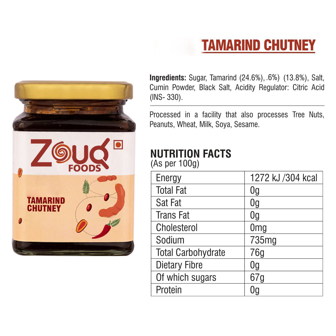 Zouq Tamarind Chutney 390 Grams - Handcrafted Fusion of Sweetness and Tanginess