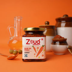 Zouq Carrot Pickle in Olive Oil 390 Grams - A Flavorful Fusion Infused with Premium Olive Oil