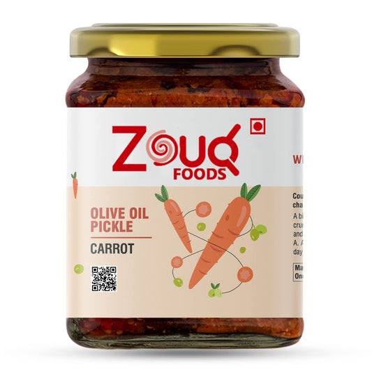 Zouq Carrot Pickle in Olive Oil 390 Grams - A Flavorful Fusion Infused with Premium Olive Oil