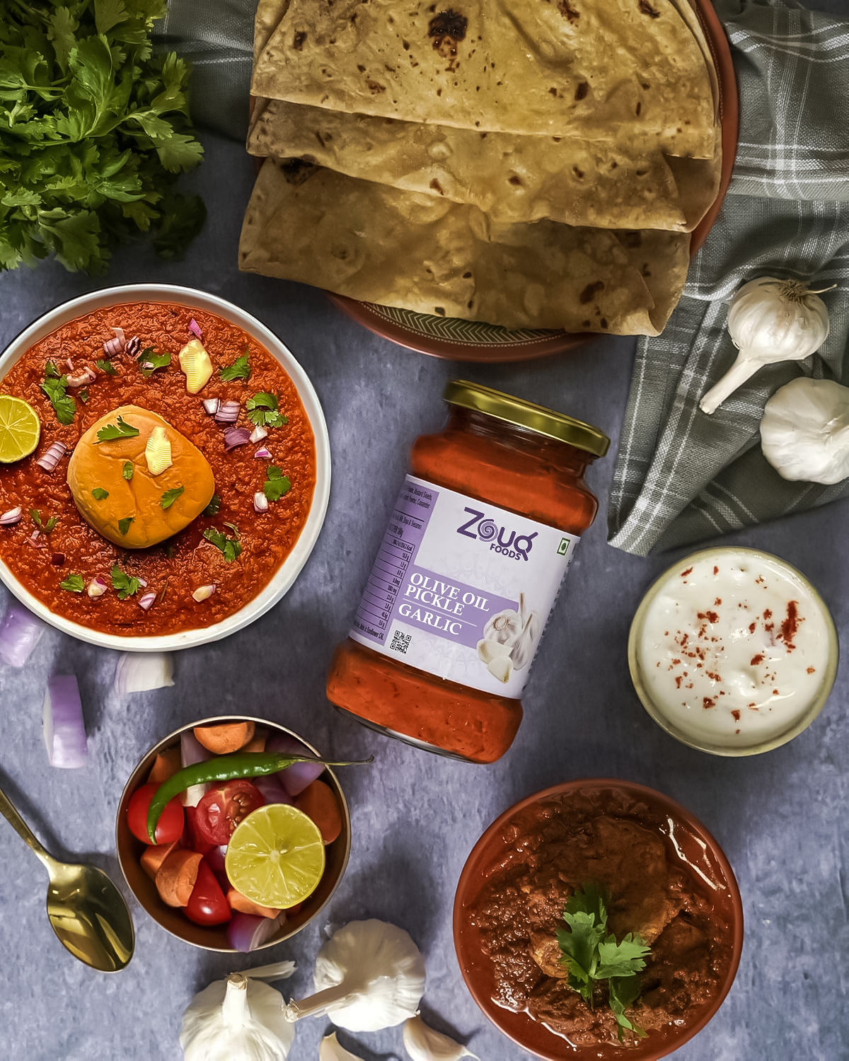 Zouq Garlic Pickle in Olive Oil 1.2 Kilograms - A Flavorful Blend of Garlic Infused in Premium Olive Oil