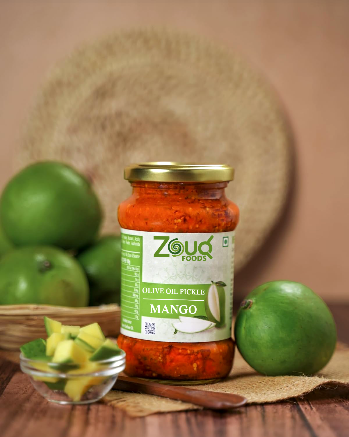Zouq Mango Pickle in Olive Oil 1.2 Kilograms - A Tangy Delight Made with Olive Oil
