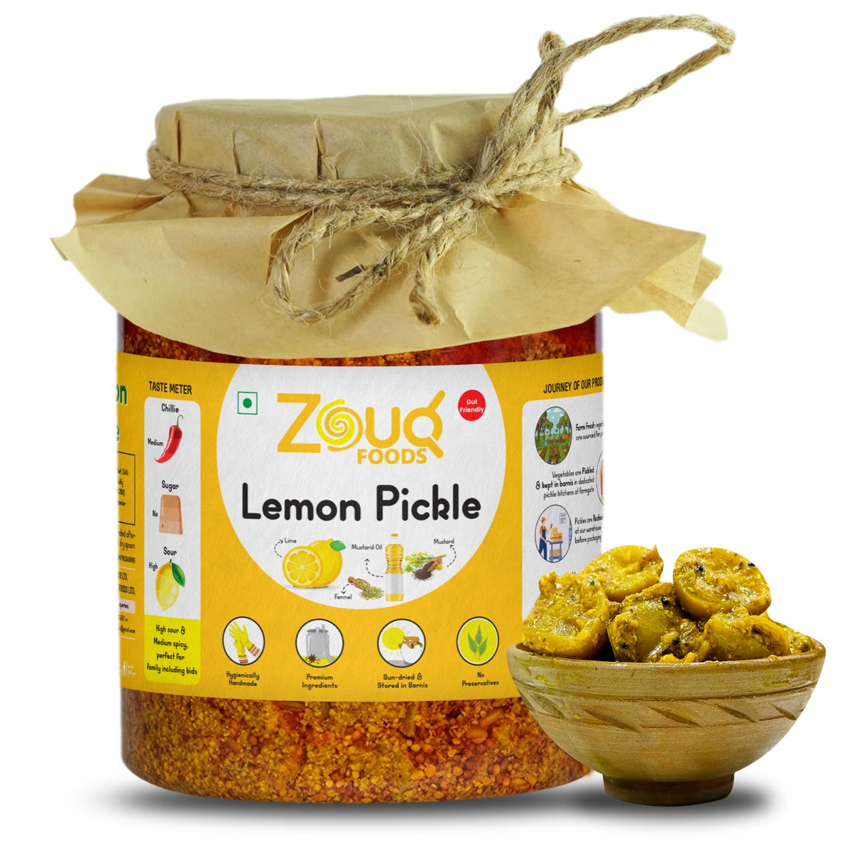 Zouq Lemon Pickle in Mustard Oil 1 Kilograms