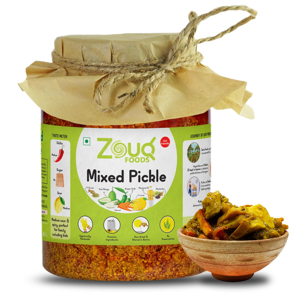 Zouq Mixed Pickle in Musturd Oil 1 Kilogram