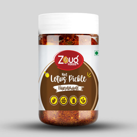 ZouqFoods Lotus Root Pickle in Mustard Oil – 800g Pack | Crunchy Kamal Kakri Achar with Authentic Desi Flavors