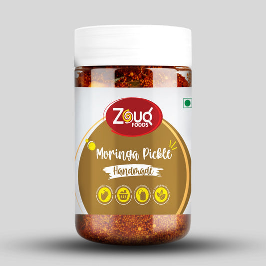 ZouqFoods Moringa Pickle in Mustard Oil – 800g Pack | Healthy & Flavorful Sohanjna Achar with Olive Oil Goodness