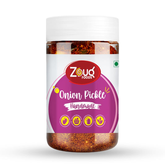 ZouqFoods Onion Pickle in Mustard Oil – 800g Pack | Spicy, Tangy & Authentic Desi Achar