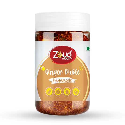 ZouqFoods Ginger Pickle in Mustard Oil – 800g | Spicy & Aromatic Adrak Ka Achar