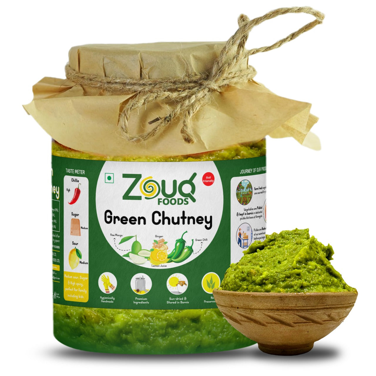 Zouq Speical Green Chutney 1.2 Kilograms