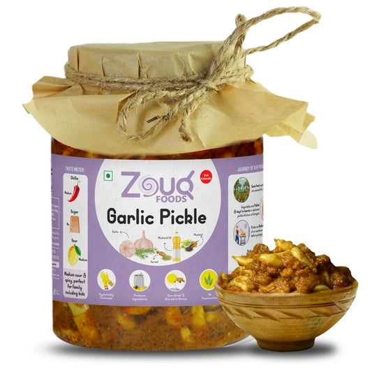 Zouq Garlic Pickle in Musturd Oil 1.2 Kilograms