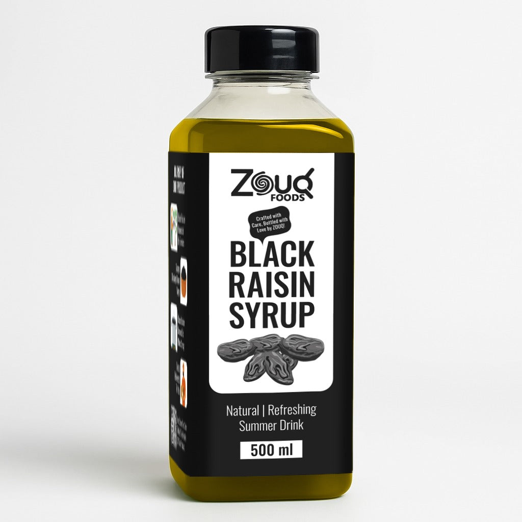Zouq Foods Black Raisin Syrup – Natural & Refreshing Sweet Syrup (500 ...