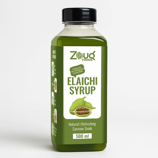 Zouq Foods Elaichi Syrup – 100% Natural Cardamom Syrup (500 ml)