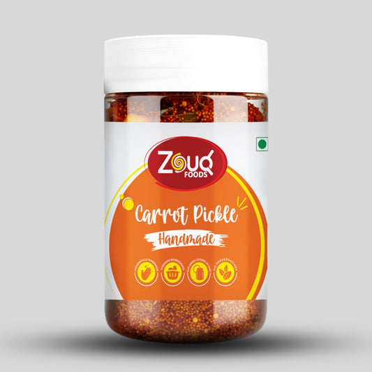 Zouq Carrot Pickle in Mustard Oil – 800g Pack | Traditional Gajar Ka Achar with Real Desi Flavor