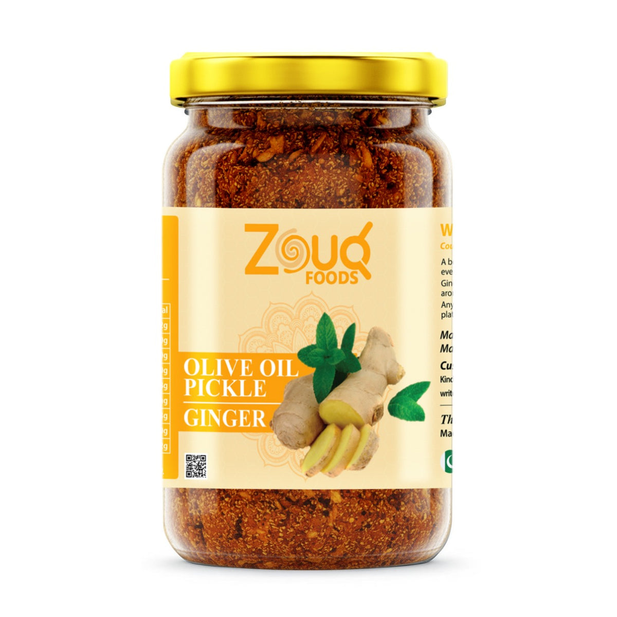 Zouq Ginger Pickle in Olive Oil 1000 Grams