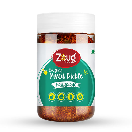 ZouqFoods Crushed Mixed Pickle in Mustard Oil – 800g | Authentic Flavor
