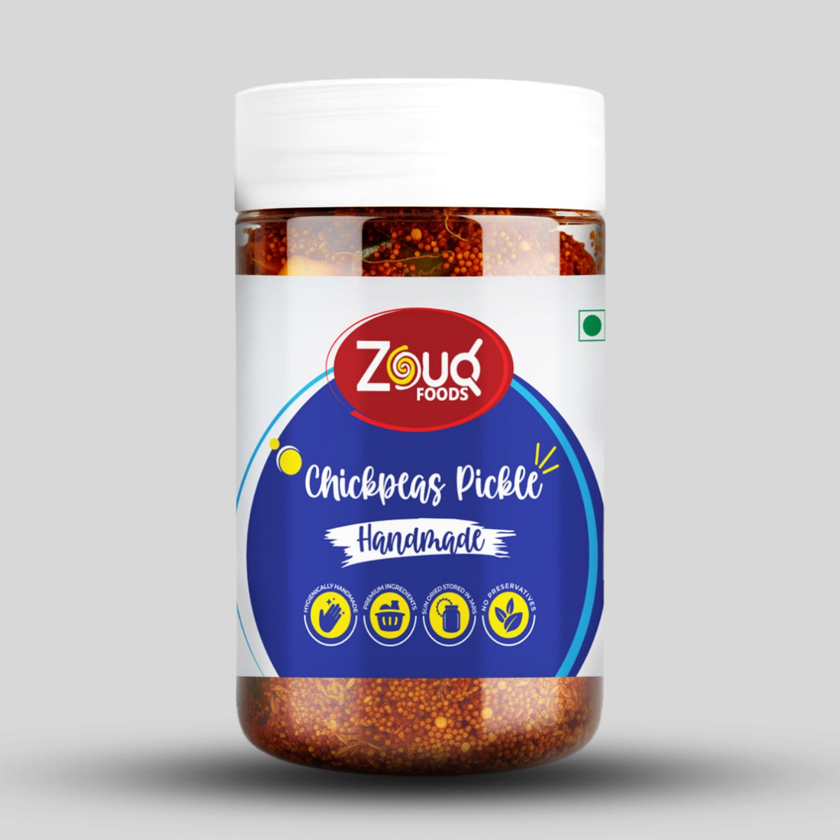 ZouqFoods Chickpeas Pickle in Mustard Oil – 800g | Spicy & Protein-Rich Channa Ka Achar