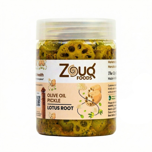 Zouq Lotus root Pickle in Olive Oil 500 Grams
