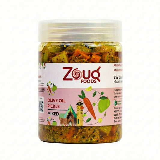 Zouq Mixed Pickle in Olive Oil 500G
