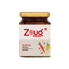 Zouq Pickle In Olive Oil Combo Pack Of 4 (Mango Pickle 390 GM + Mixed Pickle 390 GM + Lime Pickle 390 GM+ Green Chilli Pickle 390 GM)