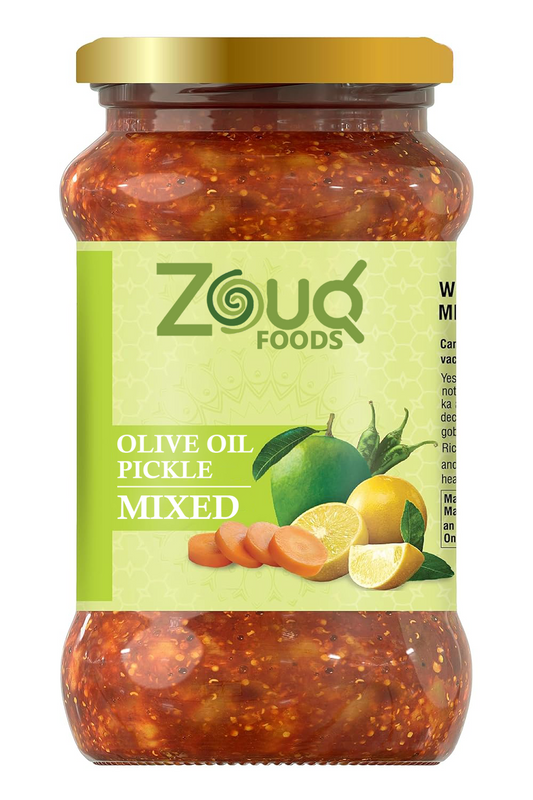 Zouq Mixed Pickle in Olive Oil 1.2 Kilogram - A Diverse Fusion Infused with Premium Olive Oil