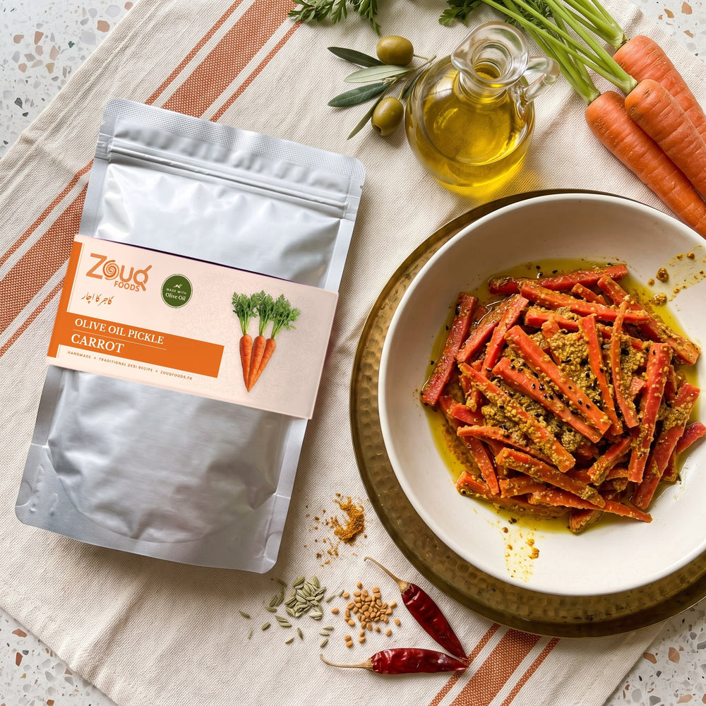 Zouq Carrot Pickle in Olive Oil - Saver Pouch