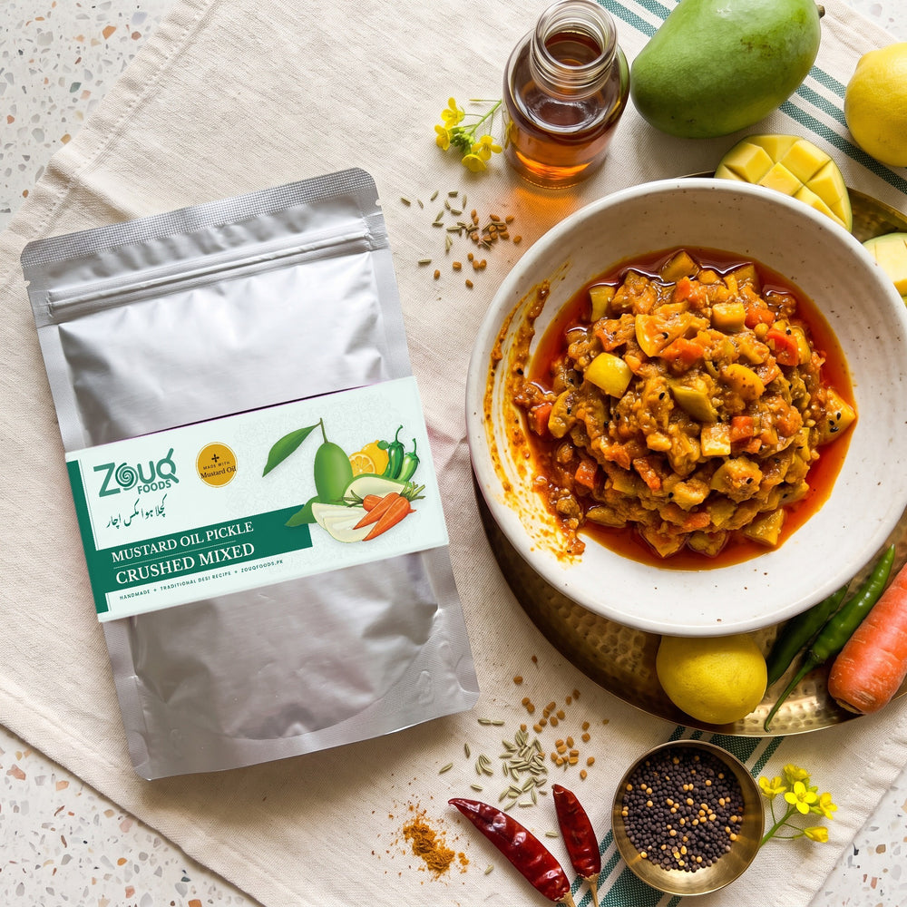 Zouq Crushed Mix Pickle in Mustard Oil - Saver Pouch
