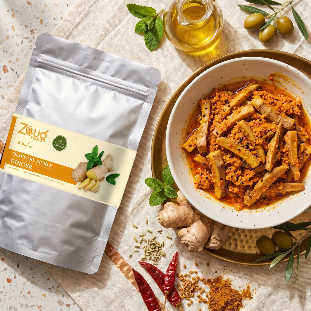 Zouq Ginger Pickle in Olive Oil - Saver Pouch