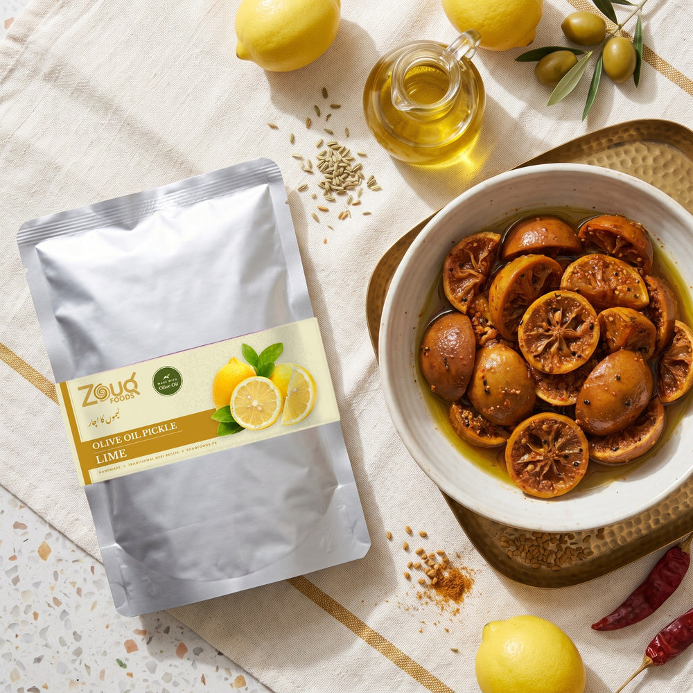 Zouq Lime Pickle in Olive Oil - Saver Pouch