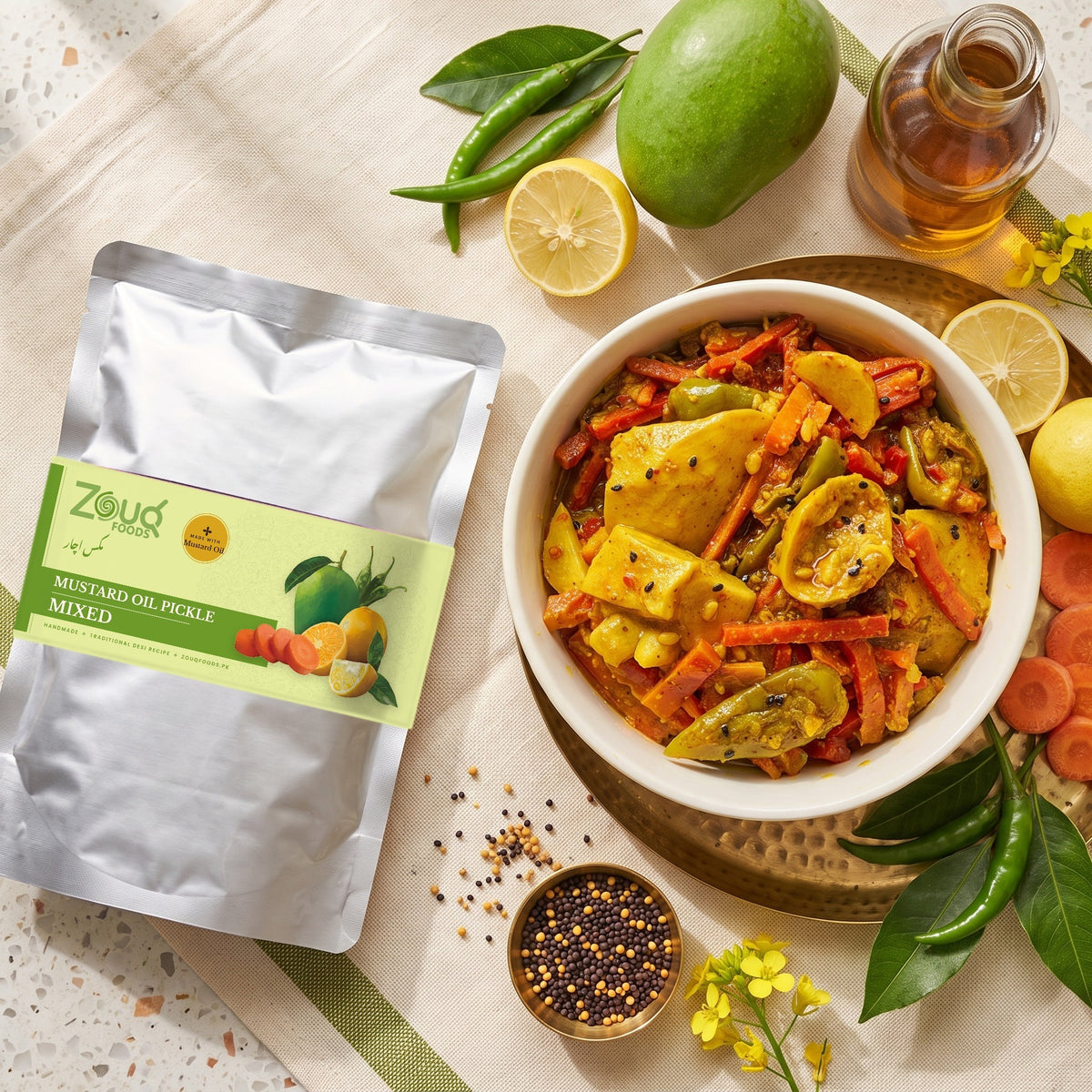 Zouq Mixed Pickle in Mustard Oil - Saver Pouch